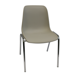 Brandbestendige kuipstoel Zitting Polypropyleen H800mm grijs